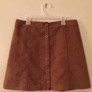 Hollister high waisted suede skirt